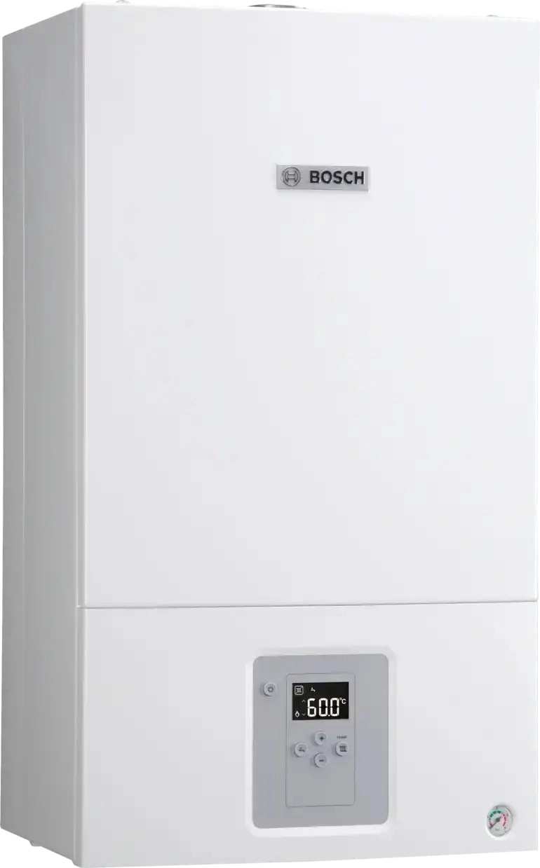 Kombi üçün qaz çəni Bosch WBN6000-35KW, qaz, iki konturlu, 35 kVt, ağ