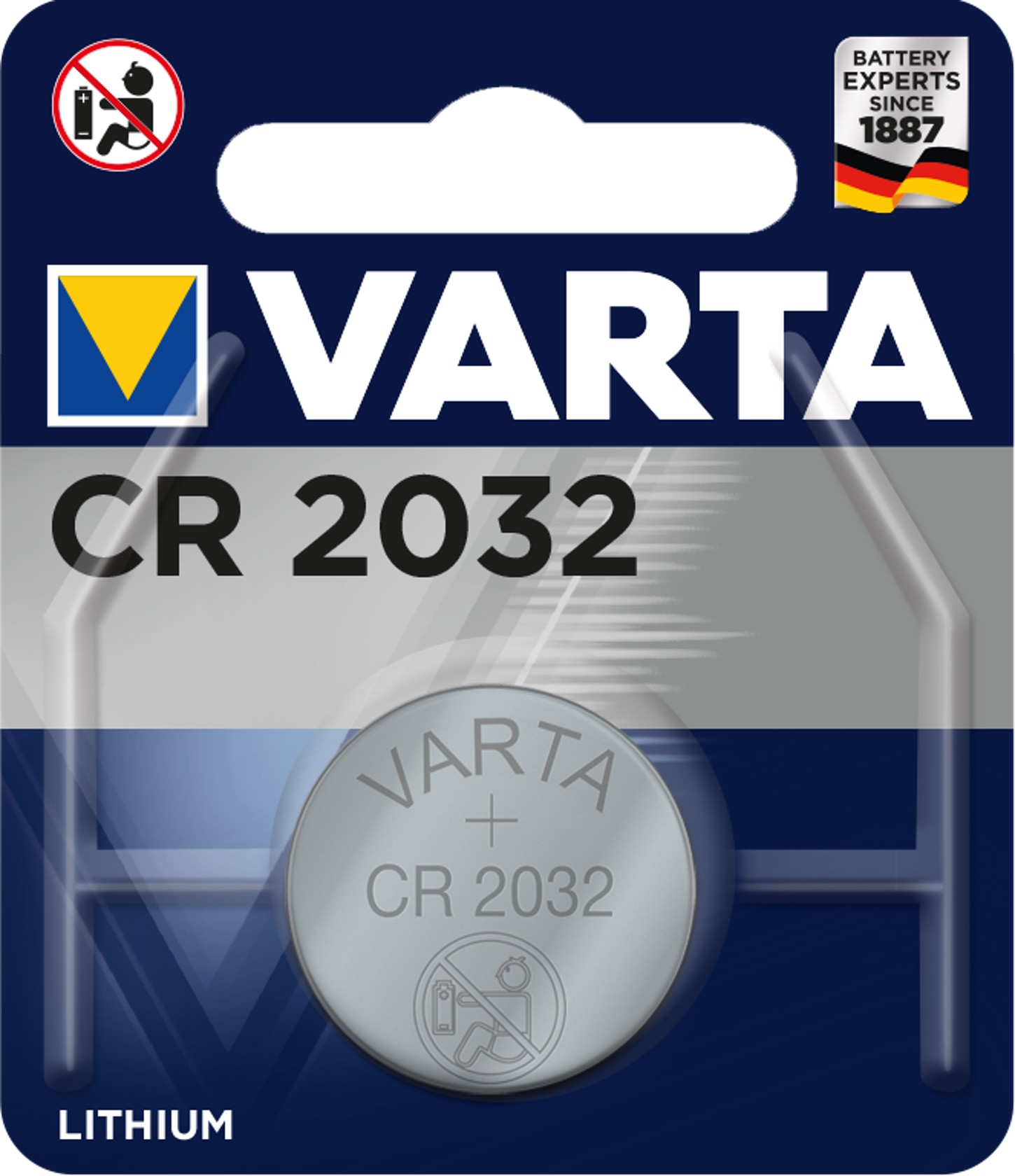 Batareya Varta CR2032 BLI 1 Lithium, 3V, 1 əd, 15 q