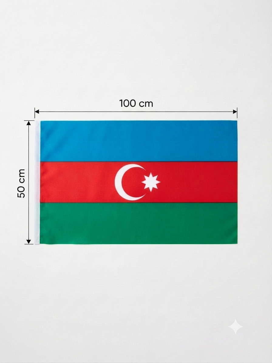 Azərbaycan bayrağı, 50x100 sm