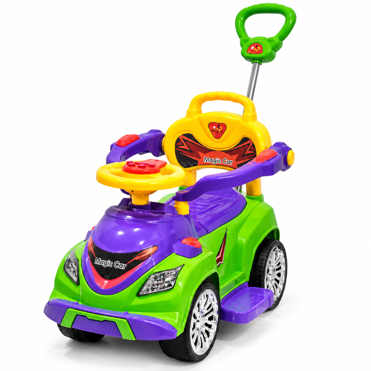 Uşaqlar üçün diyirlənən maşın Magic Car, 1-3 yaş, yaşıl