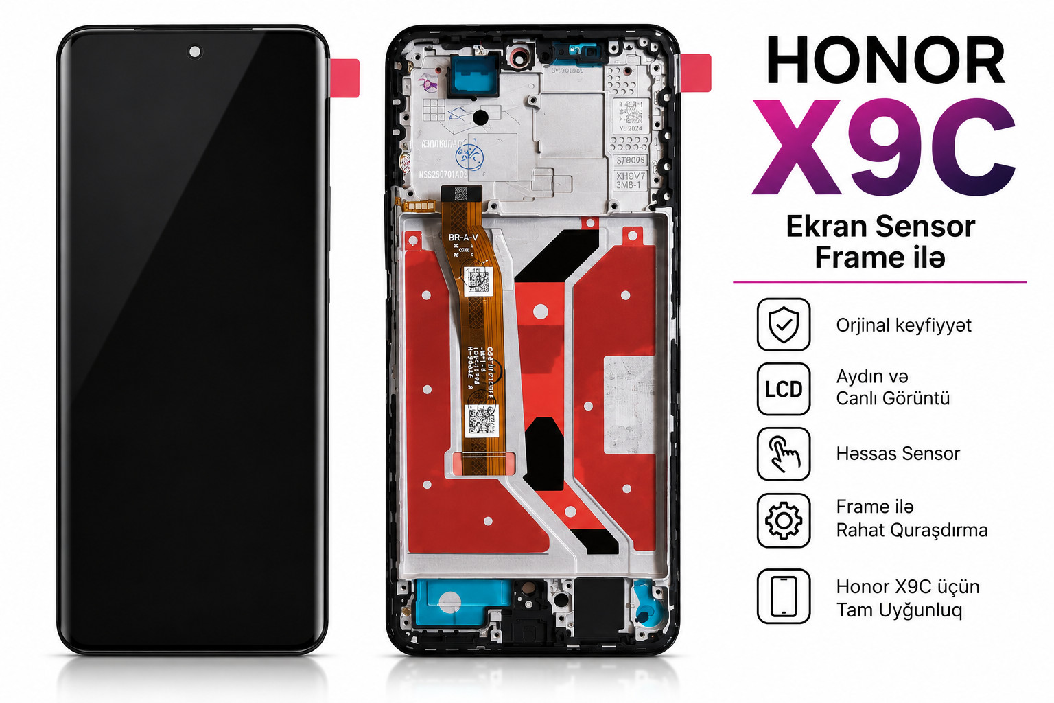 Ekran Huawei Honor X9C üçün çərçivəli orijinal