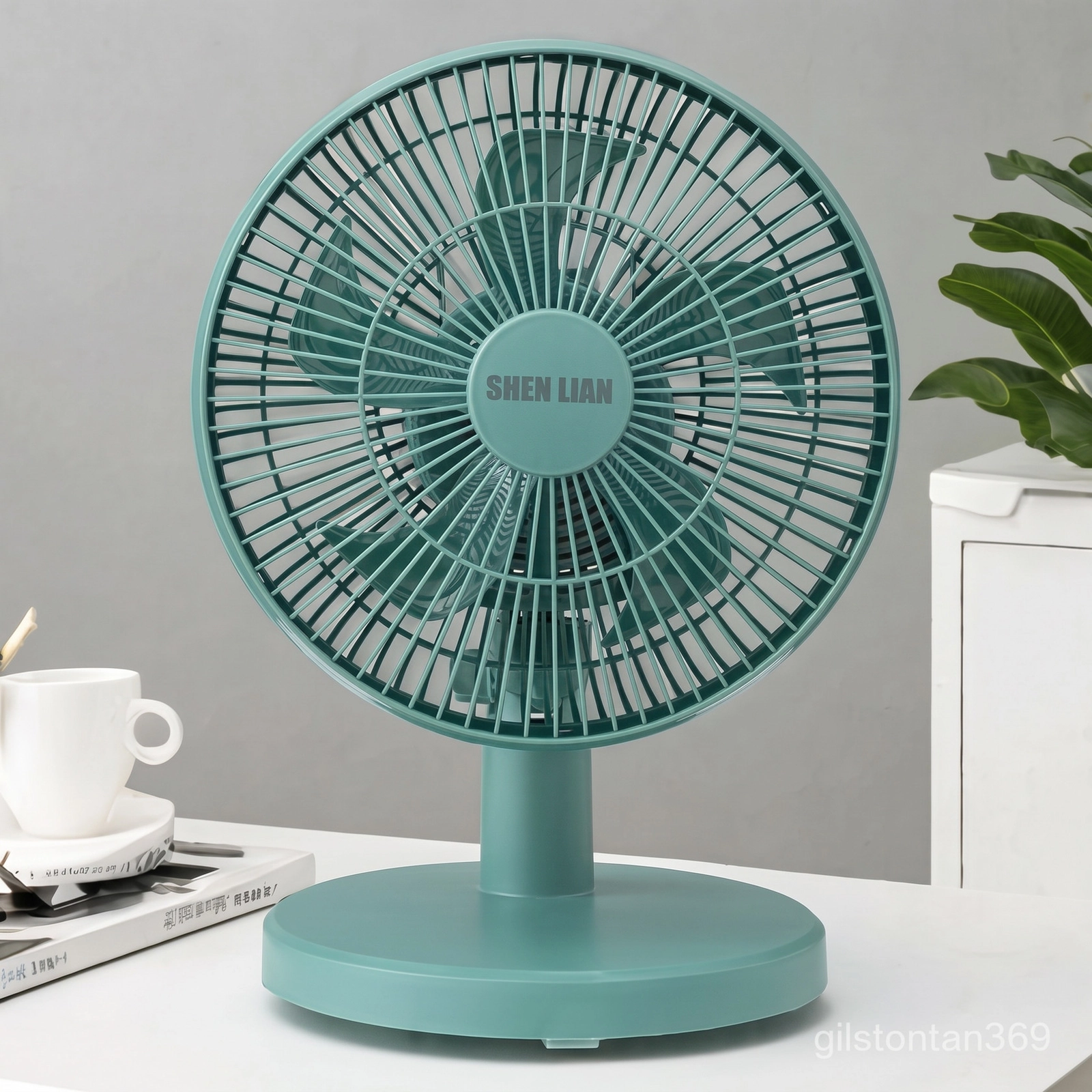 Portativ ventilyator, 200 Vt, yaşıl