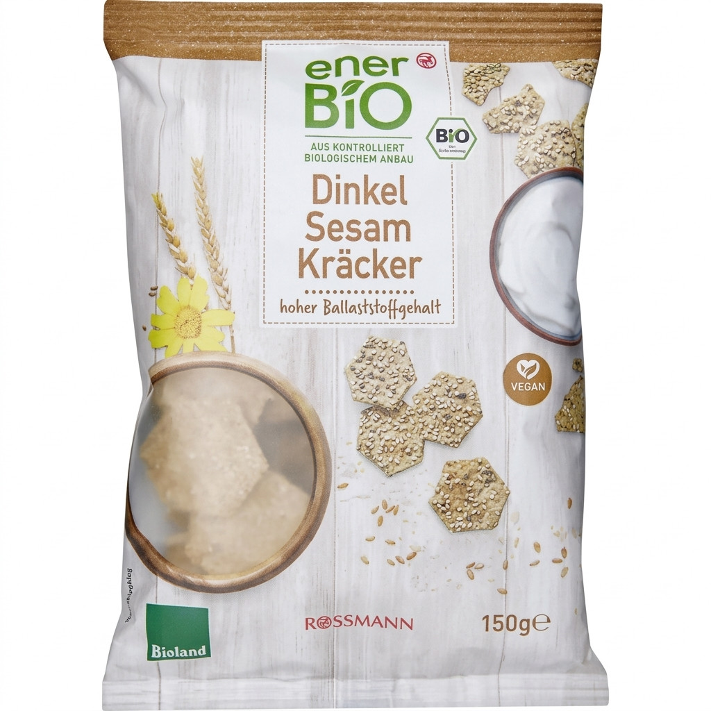 Kreker EnerBio Dinkel Sesam, 150 q