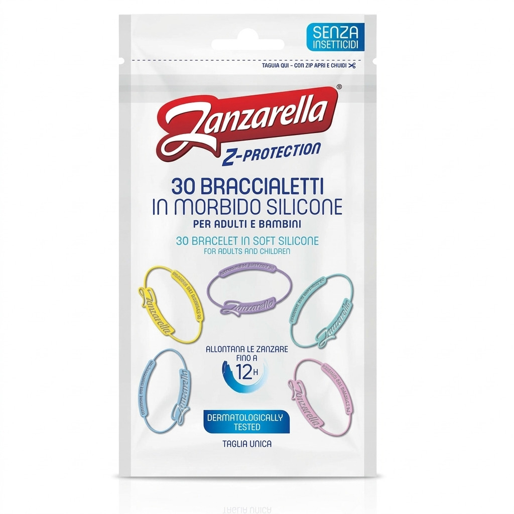 Ağcaqanadlara qarşı ətirli qolbaqlar Zanzarella Z-Protection, 30 əd