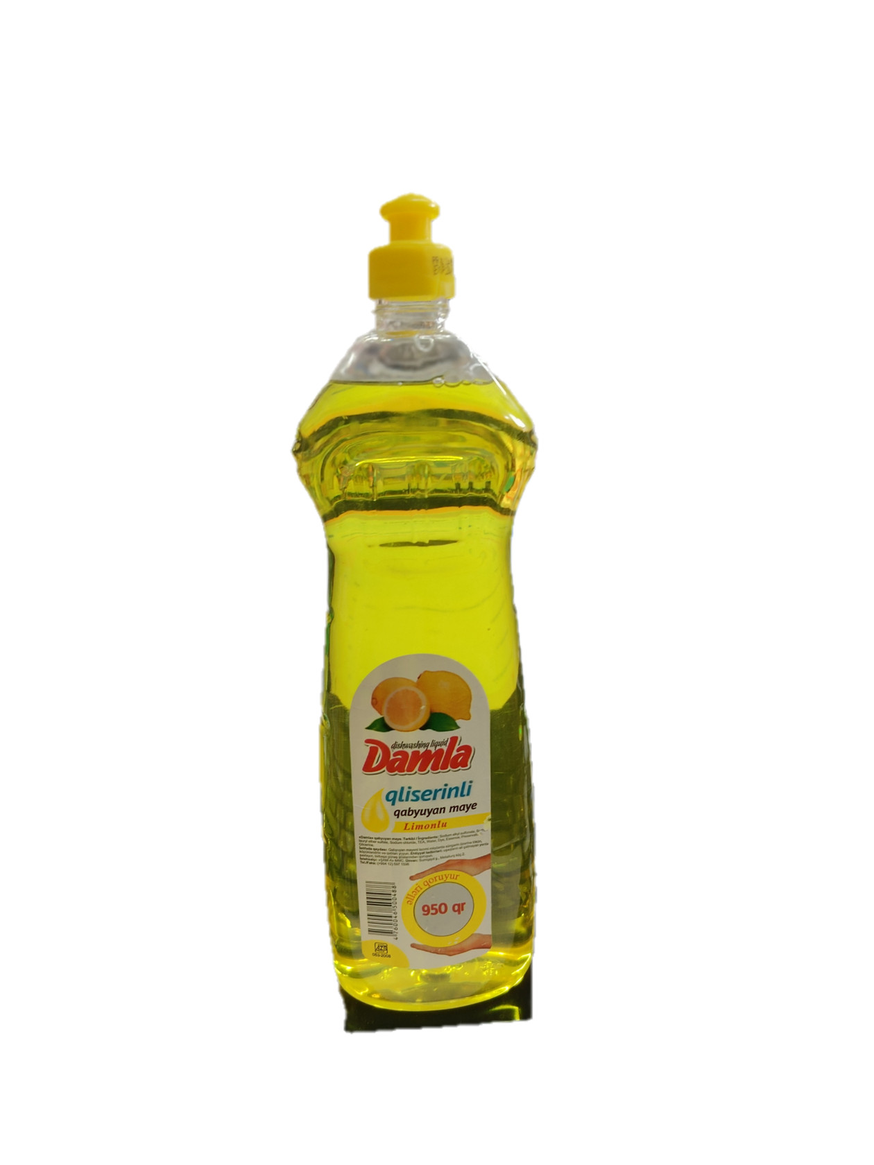 Qab üçün yuyucu maye Damla, 950 q, Limon