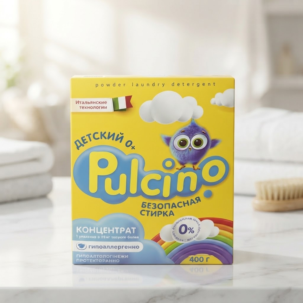 Uşaq paltarı üçün yuyucu toz Pulcino, 400 q