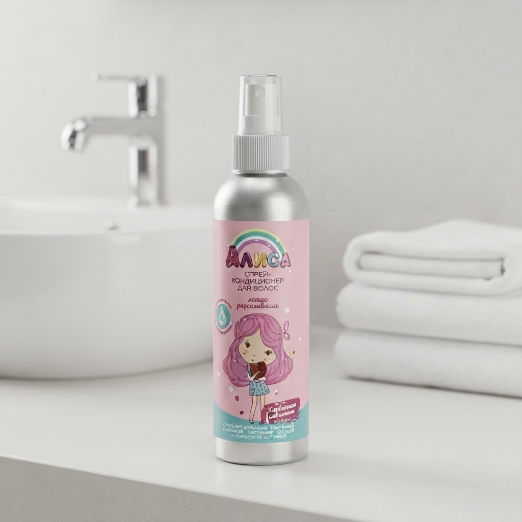 Uşaq sprey-kondisioneri saçlar üçün Алиса, 140 ml
