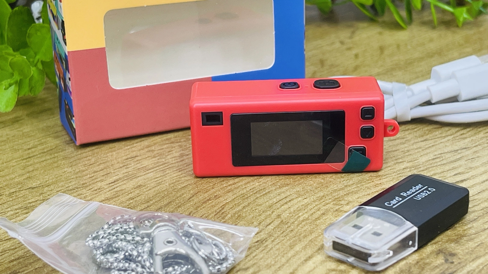Fotoaparat, kompakt, 1 Mp, qırmızı