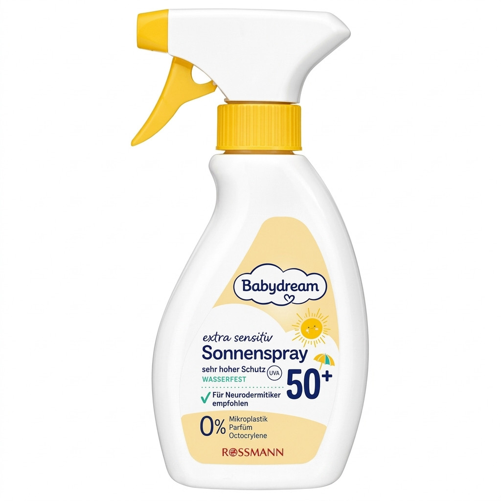 Uşaqlar üçün günəşdən qoruyucu sprey Babydream Extra Sensitiv SPF 50+, 200 ml