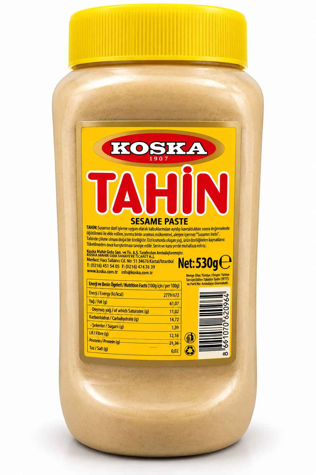 Tahin (küncüt pastası) Koska, təbii, 530 q