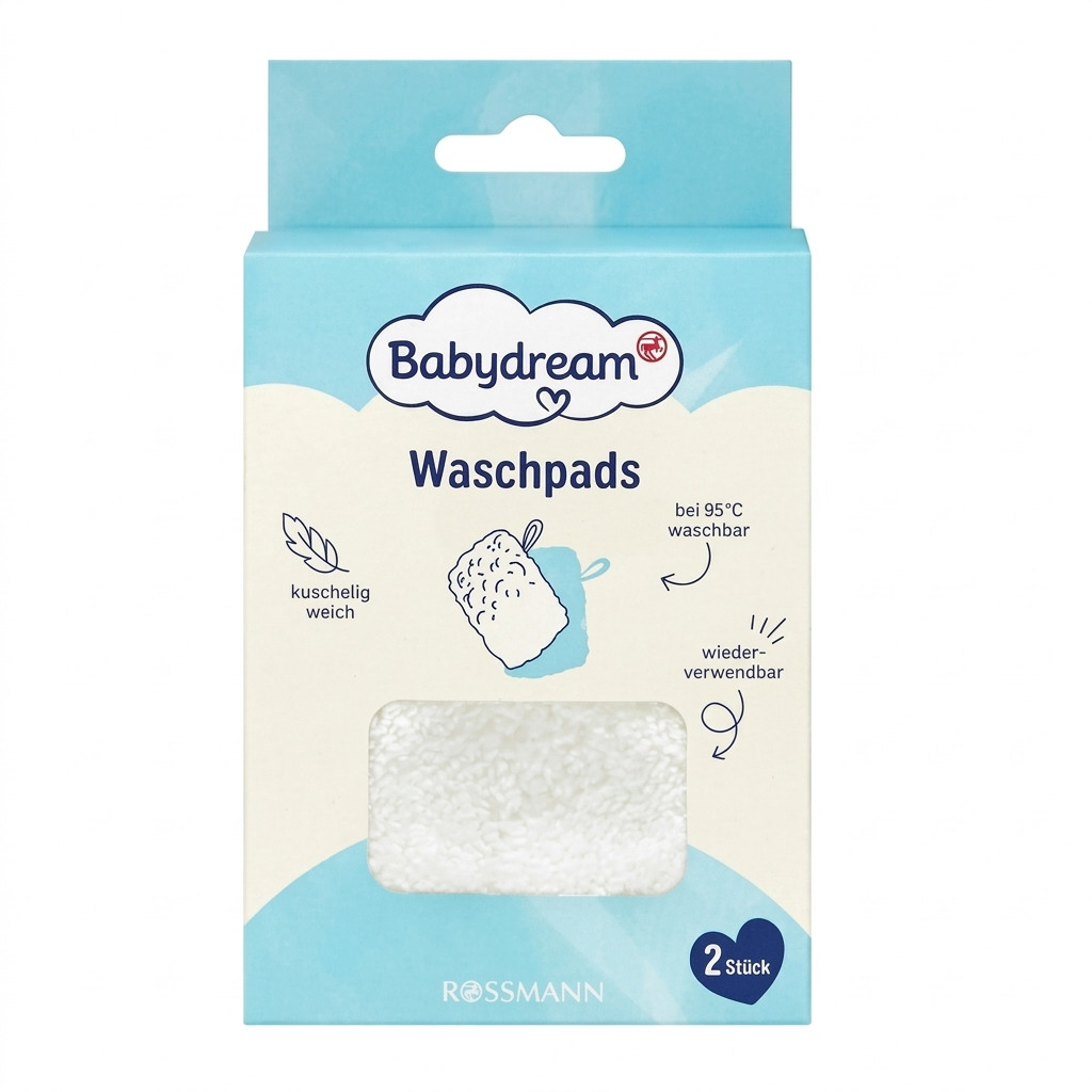 Çimmə üçün süngər dəsti Babydream, 2 əd, ağ
