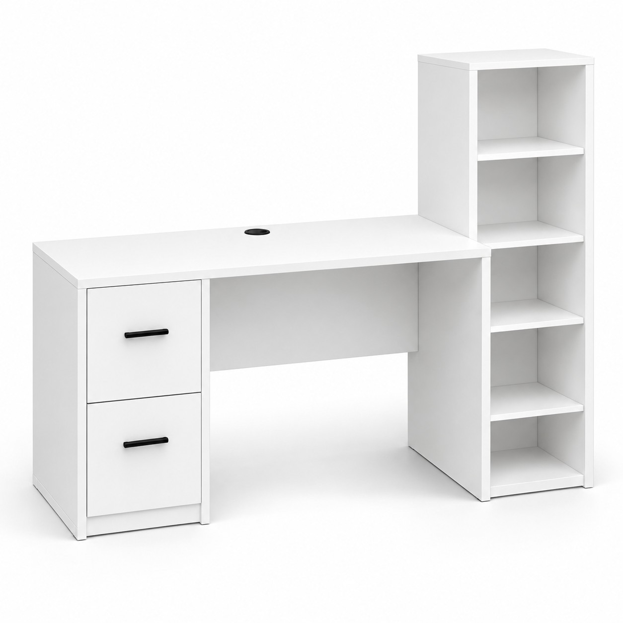Ofis masası 2704, laminat, ağ, 60x120x75 sm