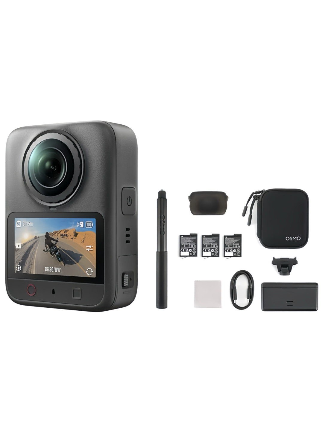 Ekşn-kamera DJI Osmo 360 2 Adventure Combo, elektron (EIS), 190 dəqiqə, 8K