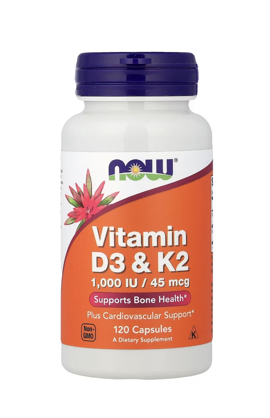 Vitaminlər Now Foods D-3 & K2 1000 IU, 120 kapsul