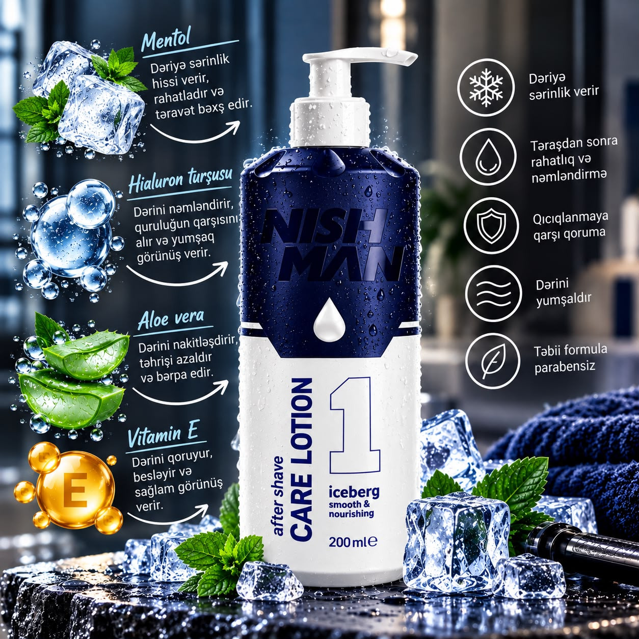 Təraşdan sonra krem No Brand Iceberg 04, 200 ml