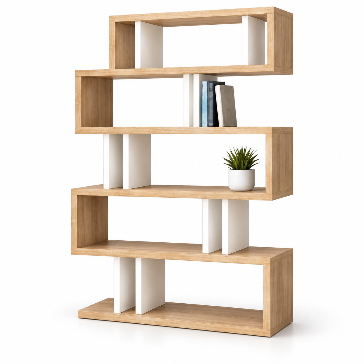 Divar rəfi 29043010, laminat, ağ/sonoma, 180x90x30 sm