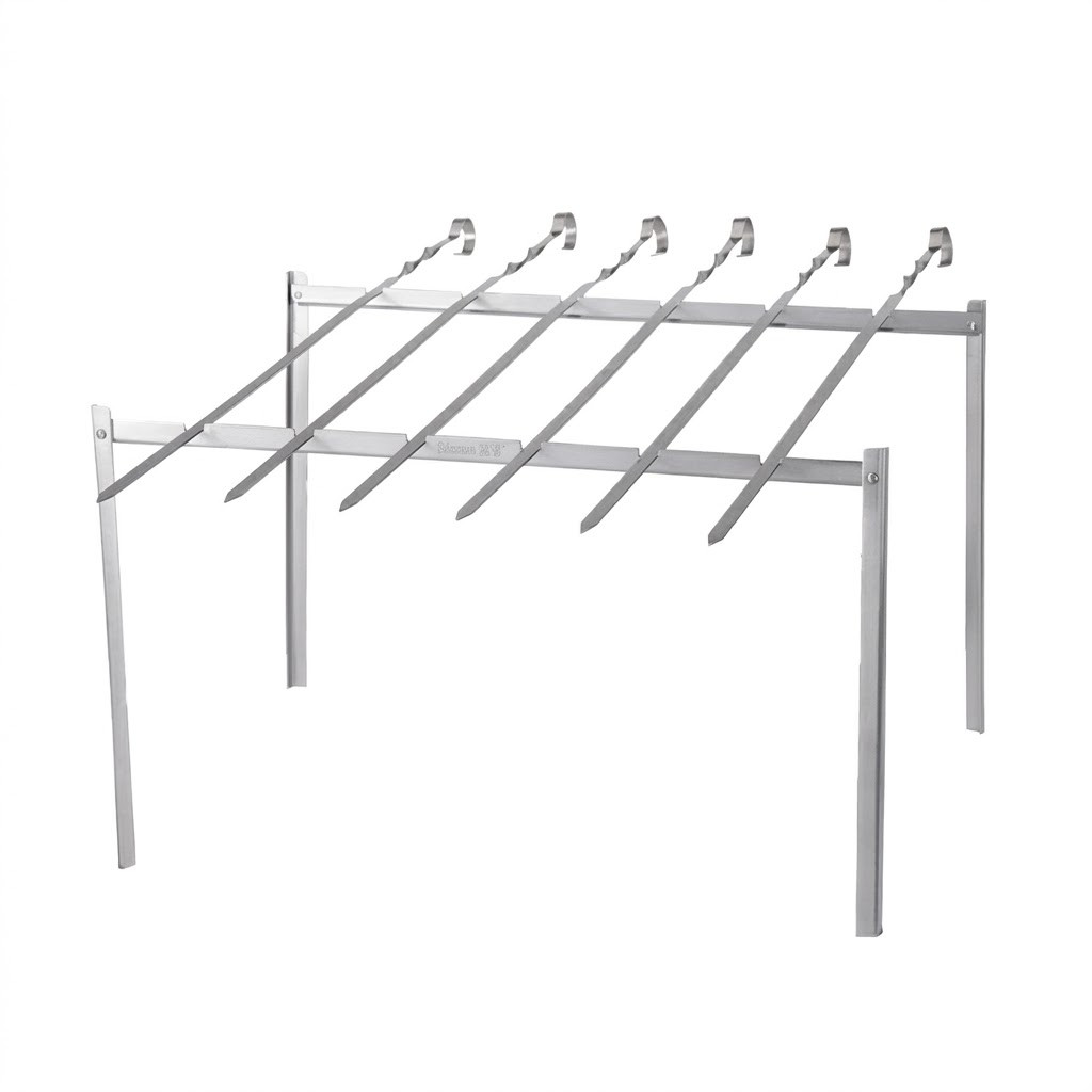 Şiş dəsti, Paslanmayan metal, 6 əd, 59 sm