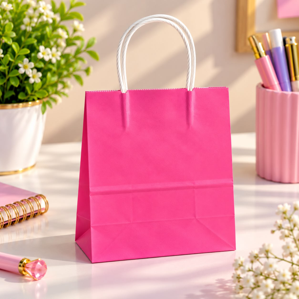 Hədiyyəlik paket KX1, 17x13 sm, çəhrayı