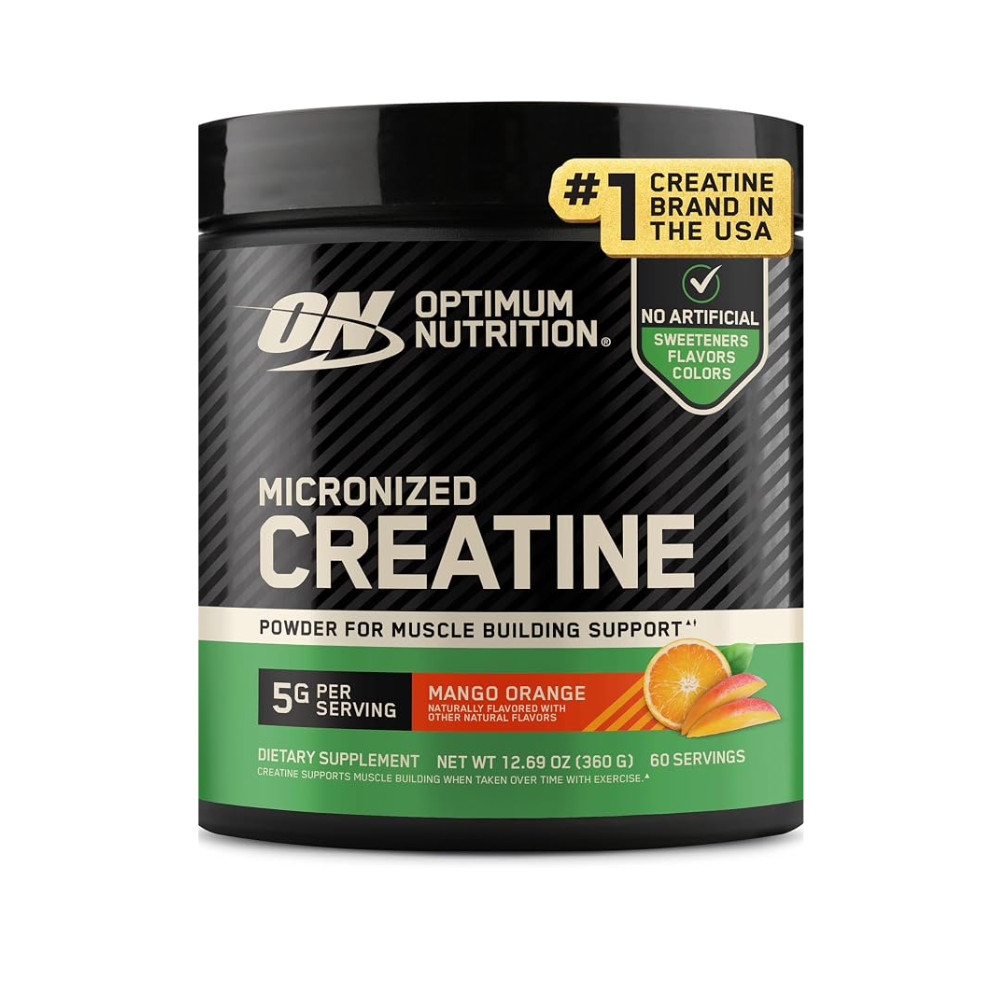 Kreatin No Brand Micronized Creatine Powder Mango Orange, 360 q, 60 porsiya