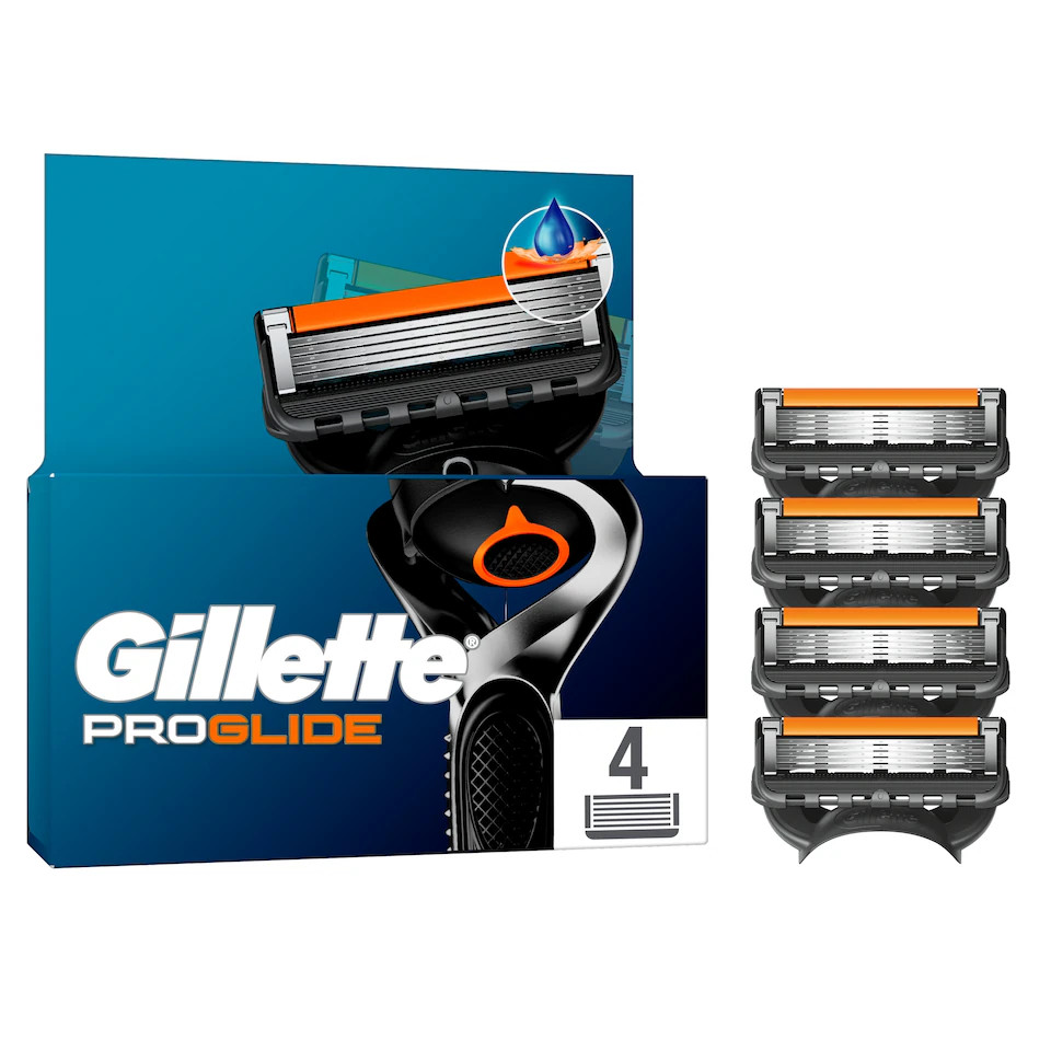 Təraş üçün dəyişdirilən kartric dəsti Gillette ProGlide, 4 əd