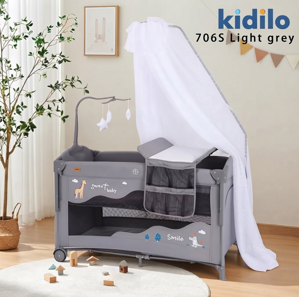 Manej-çarpayı Kidilo T-706S, 120x60x90 sm