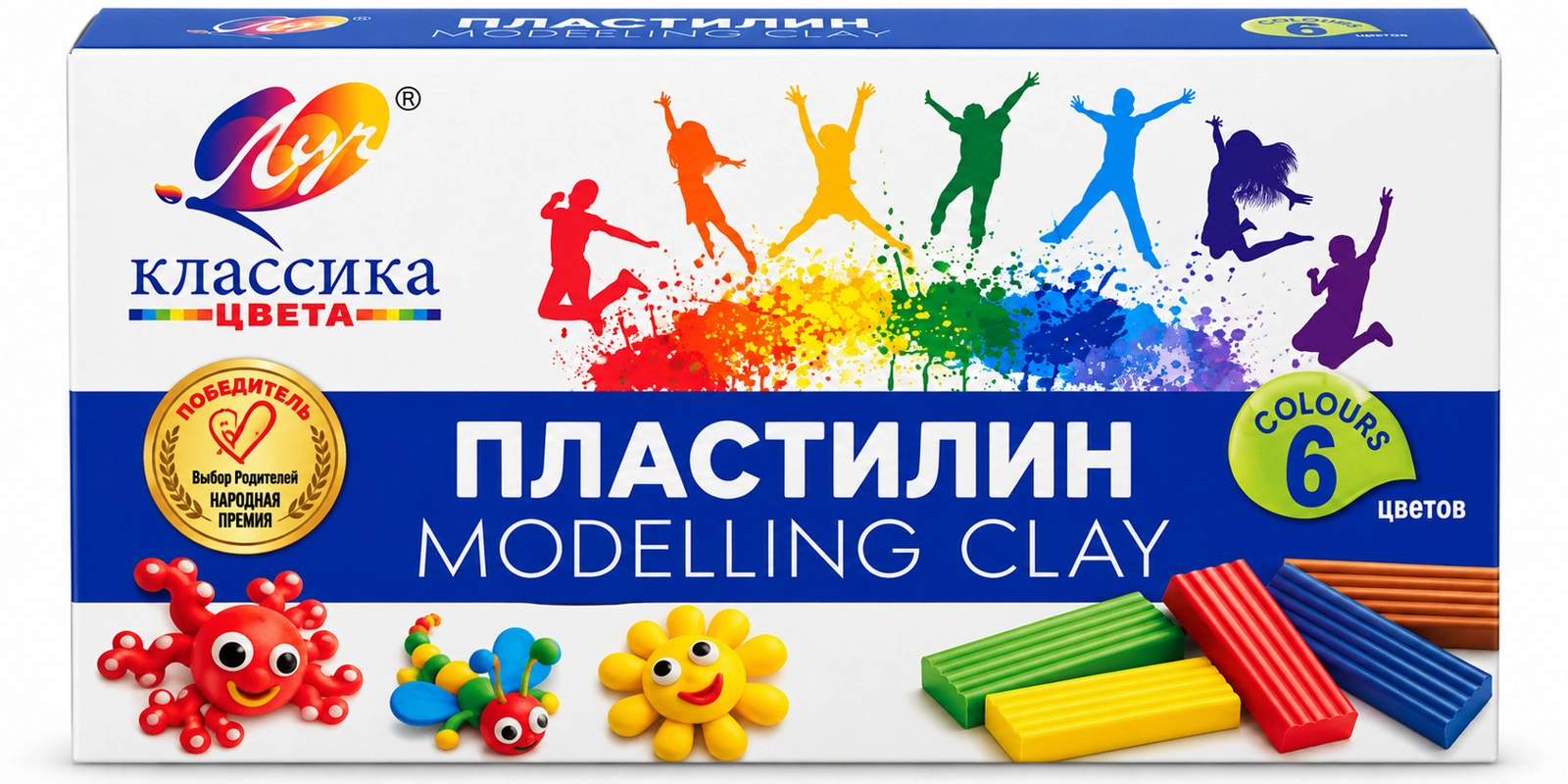 Yapma üçün plastilin dəsti, 6 rəng, 100 q