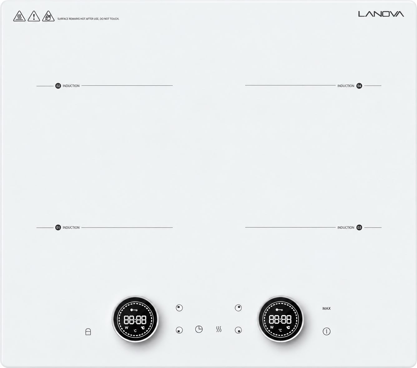 Quraşdırılan bişirmə paneli Lanova INDW-4114, İnduksiyalı, Sensor, 59 sm