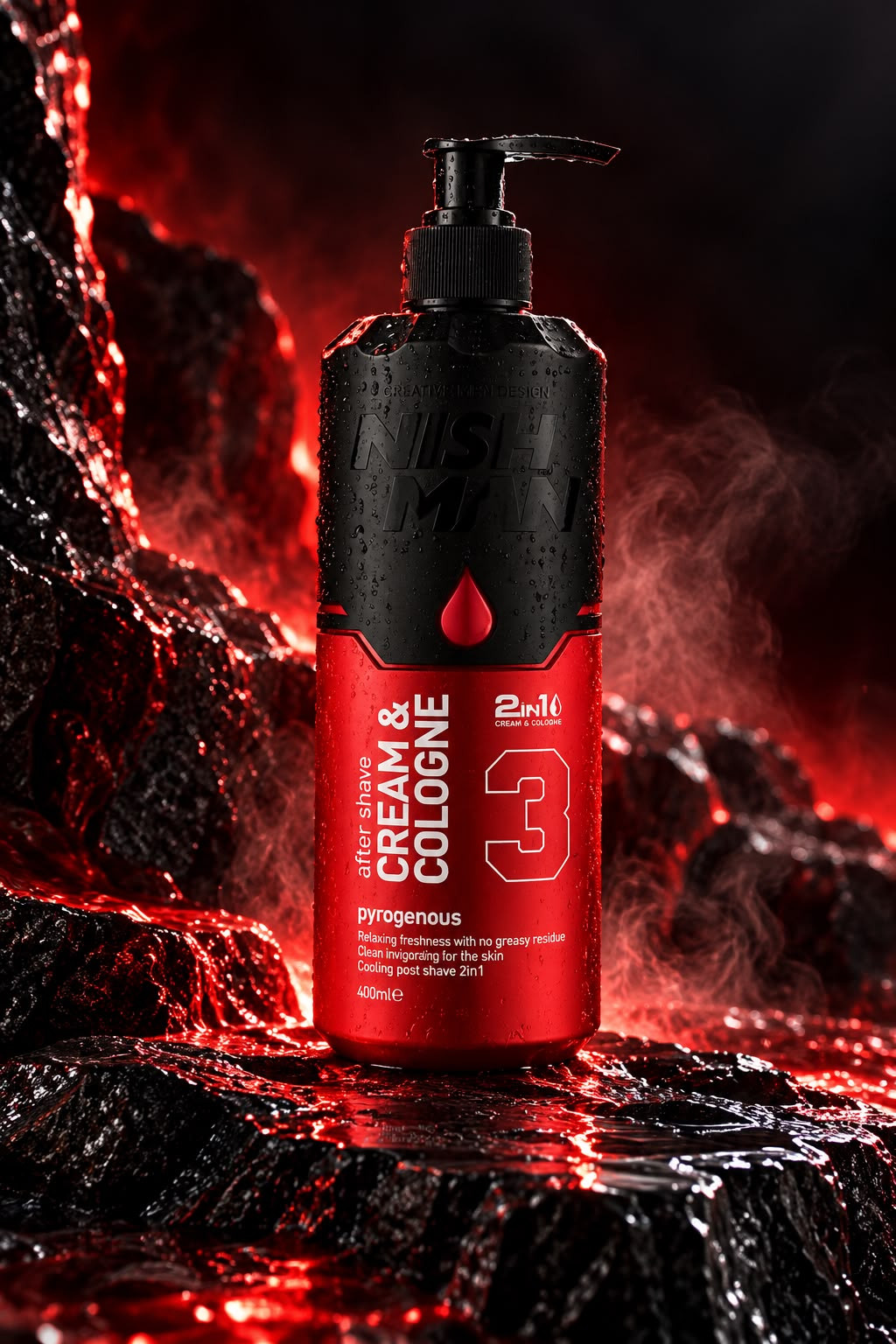 Təraşdan sonra krem No Brand AFTER SHAVE CREAM COLOGNE 2in1 03 PYROGENOUS, 400 ml