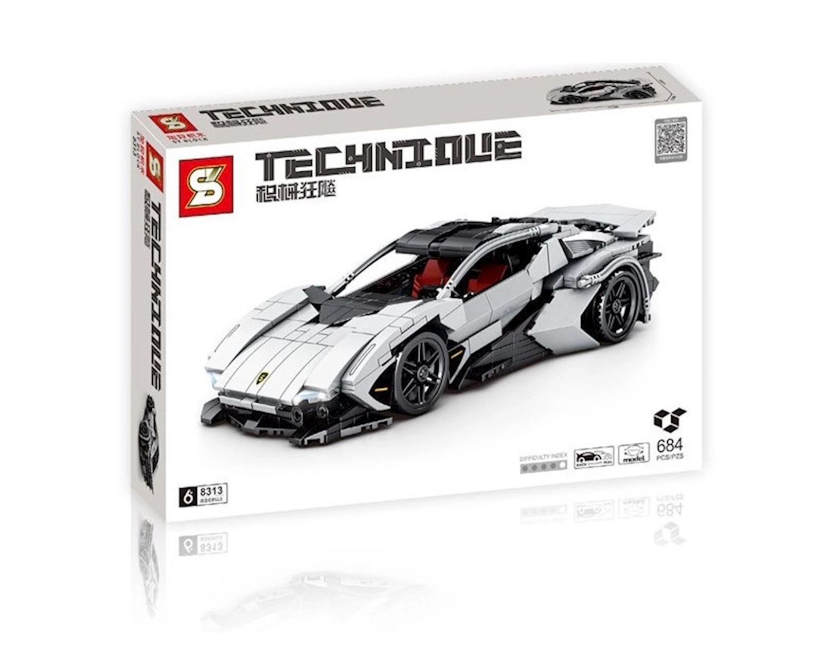 Qurma model Senco Lamborghini ağ, 684 hissə