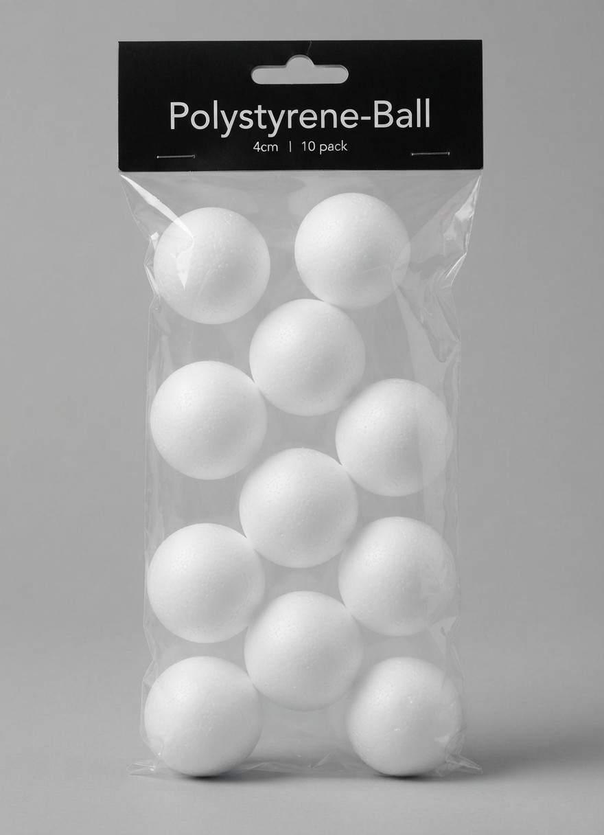 Toy üçün kürə, ağ, 4 sm, 10 əd