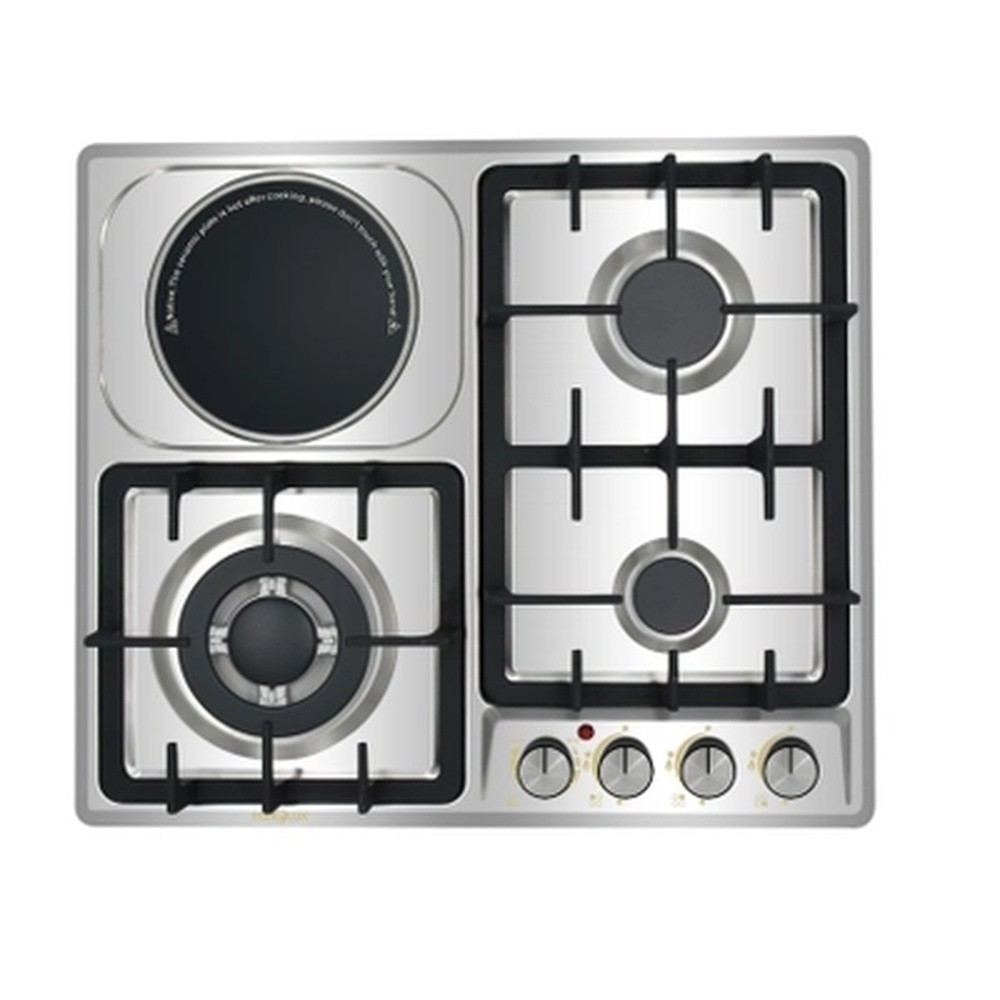 Quraşdırılan bişirmə paneli Eurolux EU-GH3633GSN, Qaz, Elektrik, Mexaniki, 56 sm