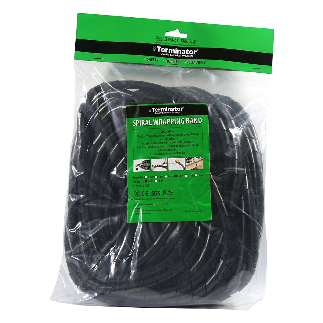 Kabel üçün spiral orqanayzer Terminator TCWB 15, 15 m, Qara