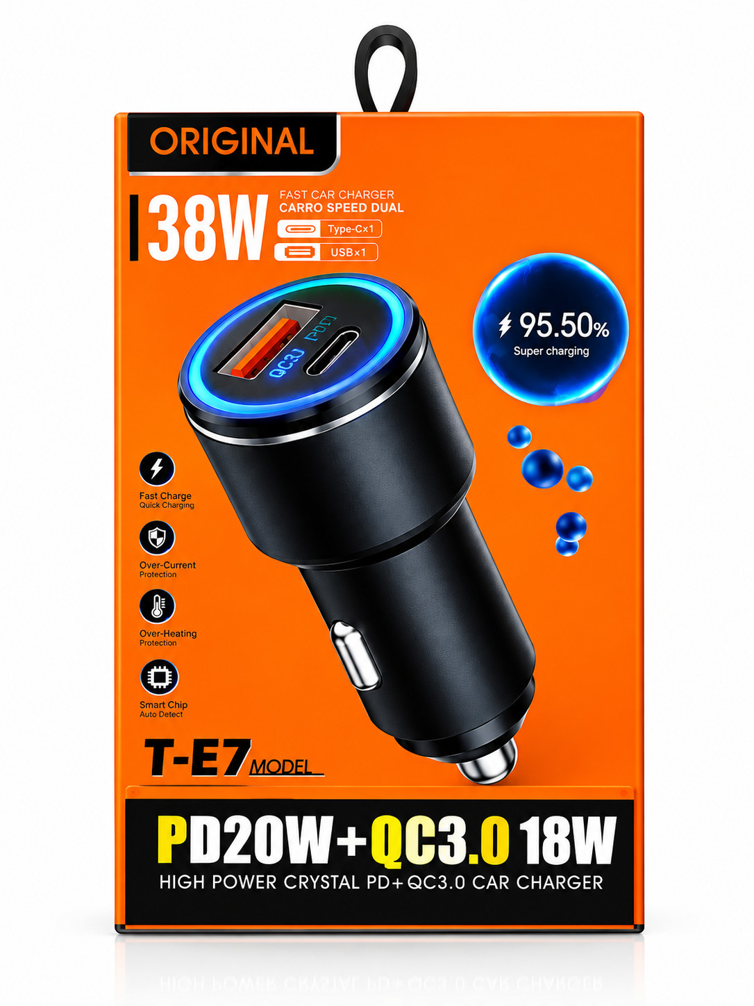 Avtomobil enerji toplama cihazı, Avtomobil alışqanı, USB 3.0, Type-C, 2 əd