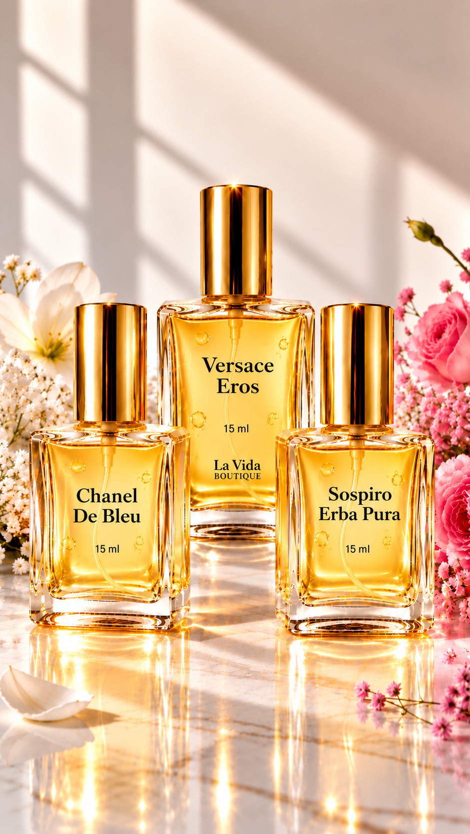 Ətir dəsti No Brand (Eros + Erba Pura + Bleu de Chanel) 3x15 ml