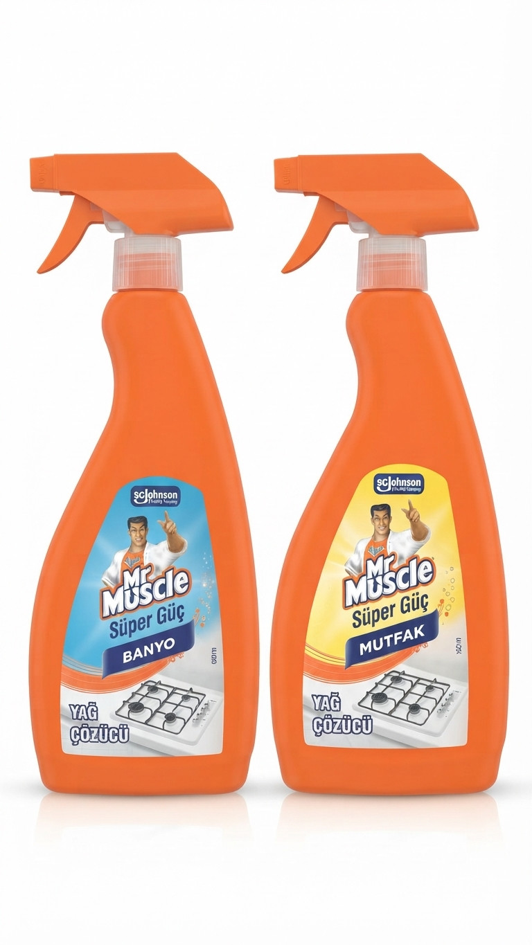 Hamam və məybəx üçün təmizliyici dəsti Mr Muscle, 2x750 ml
