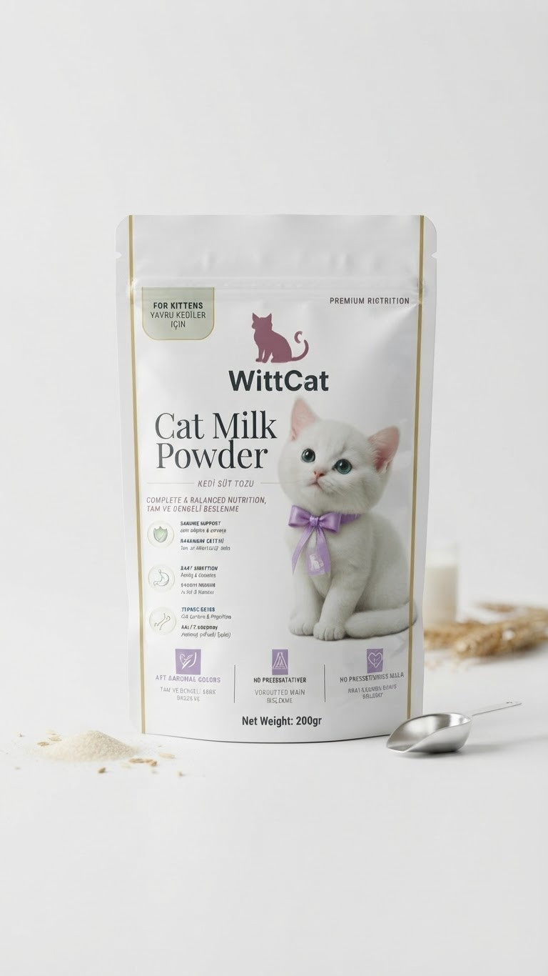 Pişik balaları üçün quru süd WittCat Cat Milk Powder 200 q