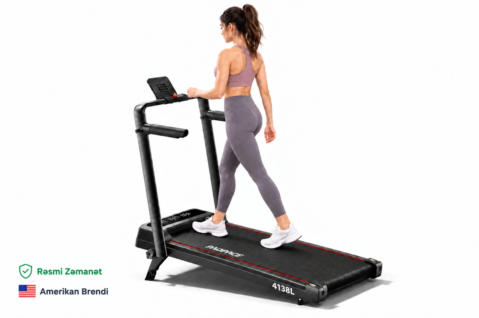Qaçış trenajoru PadPace M4138 Incline Walking Pad, elektrik, qara