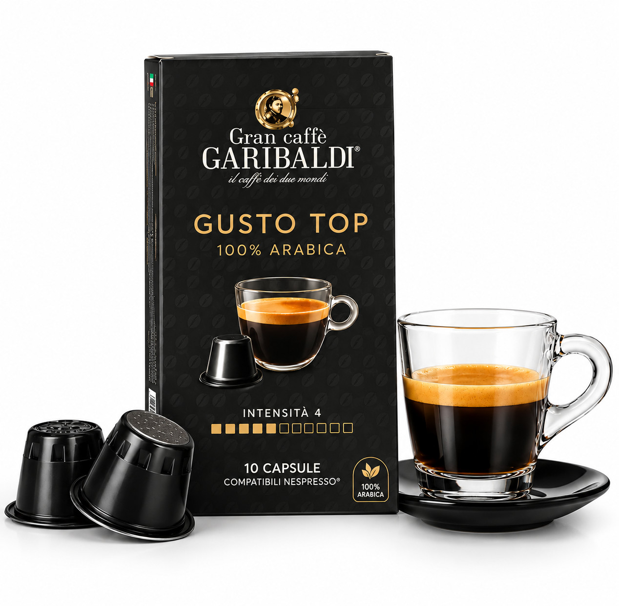 Kapsul qəhvə Gran Caffe Garibaldİ, Gran Caffe Garibaldi Gusto Top, Nespresso Compatible, Espresso, Orta