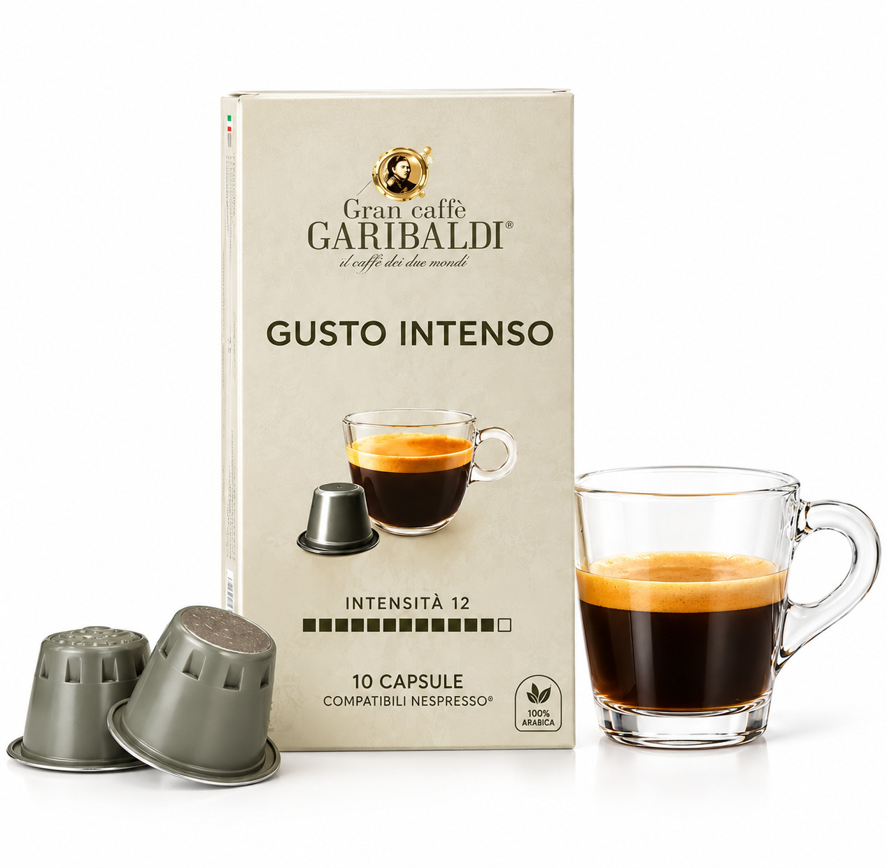Qəhvə Gran Caffe Garibaldi, Gusto Intenso, Nespresso Compatible, Espresso, Tünd
