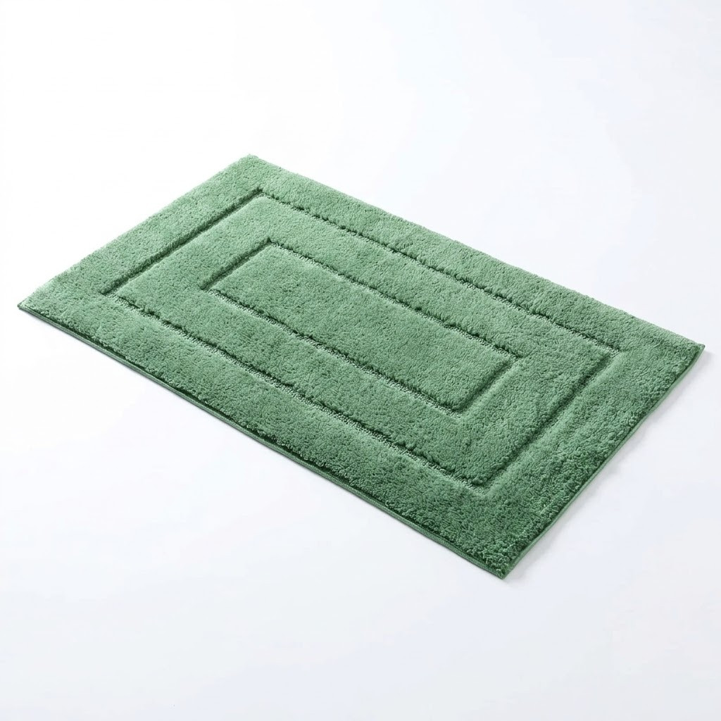 Hamam üçün xalça 6577, mikrofiber, yaşıl, 60х90 sm