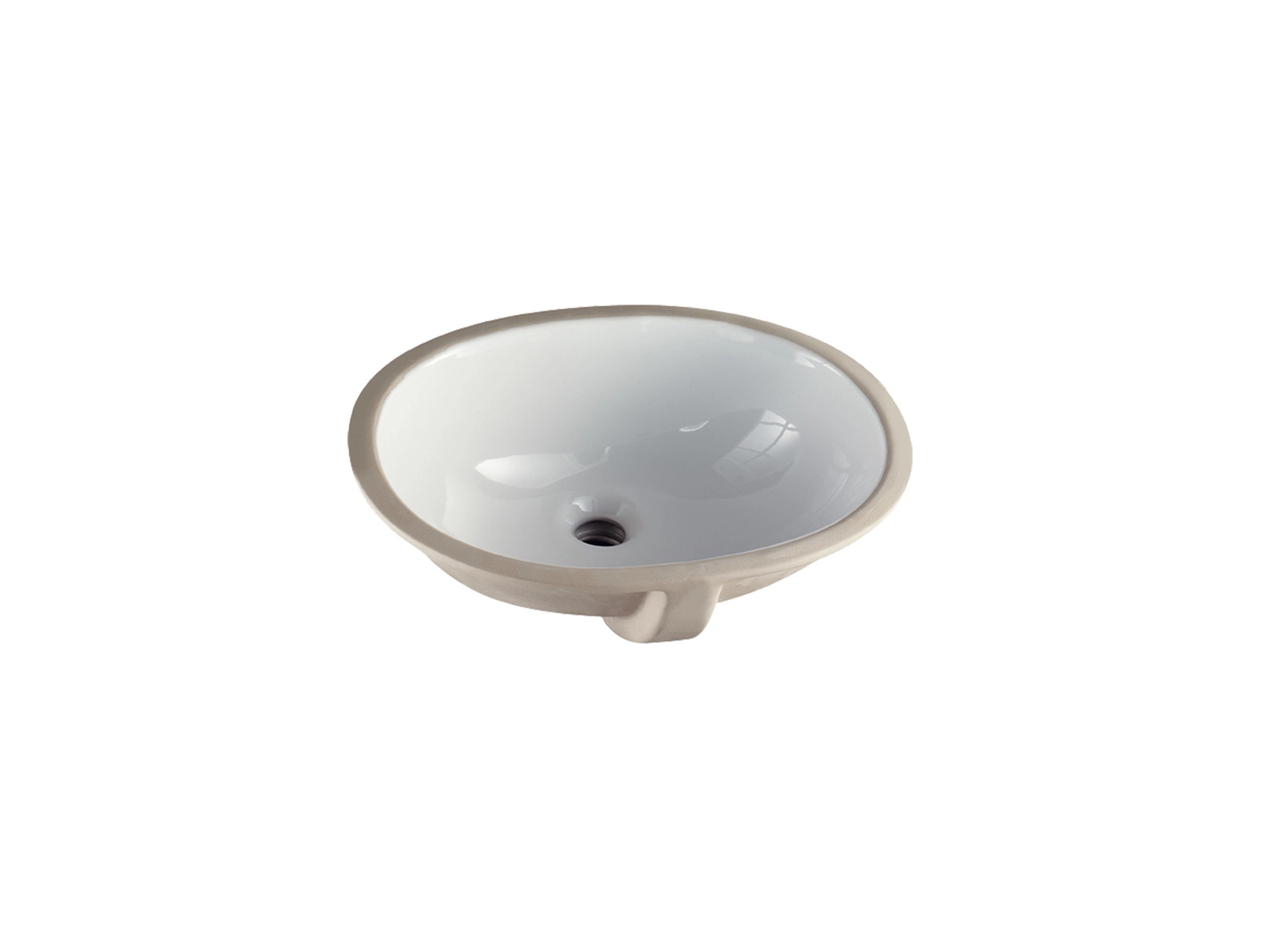 Masaaltı çanaq Cerastyle, keramika, ağ, 42x20 sm
