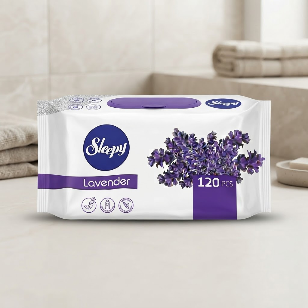 Nəm salfet Sleepy Lavanda, 120 əd
