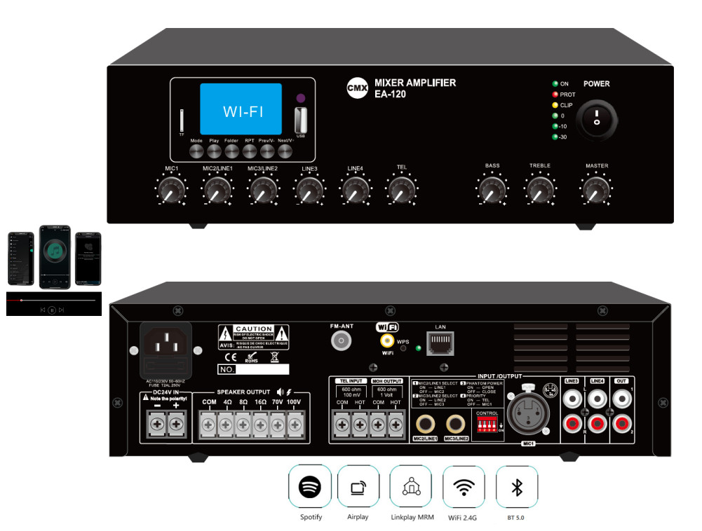 Gücləndirici CMX EA-60W 60 Vt