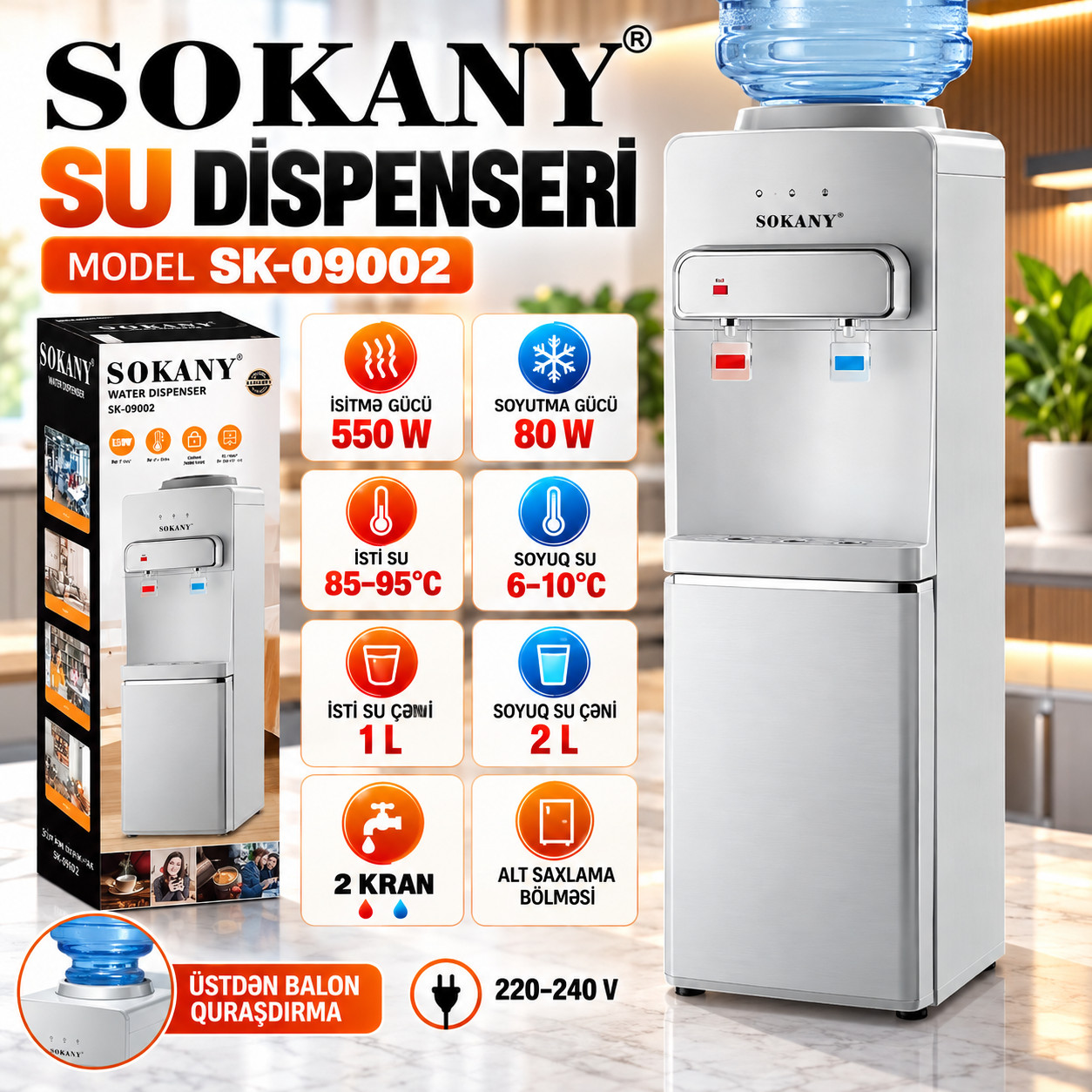 Su üçün dispenser Sokany SK-09002