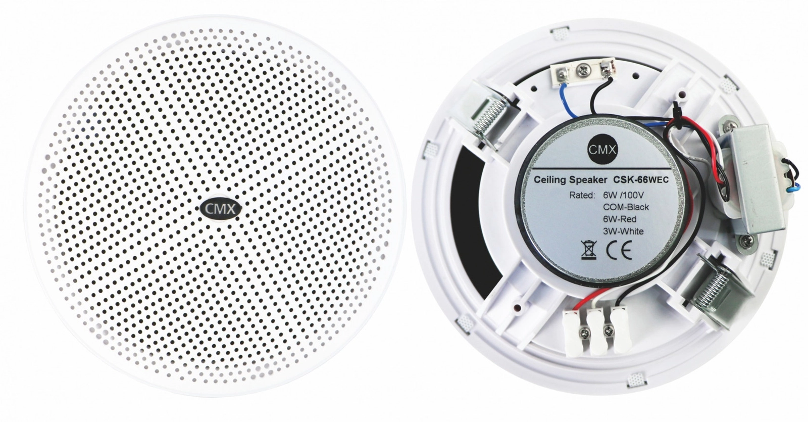 Tavan dinamiki CMX CSK-66WE, Passiv, 3 Vt, 6 Vt, 100V, 70V, Ağ