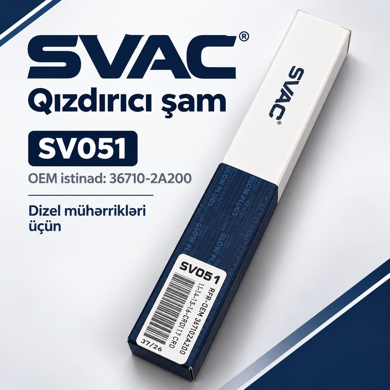Közərmə şamı Svac SV051 Kia Ceed, Hyundai Elantra/Getz/Accent/Ceed üçün, analoq (36710-2A200)