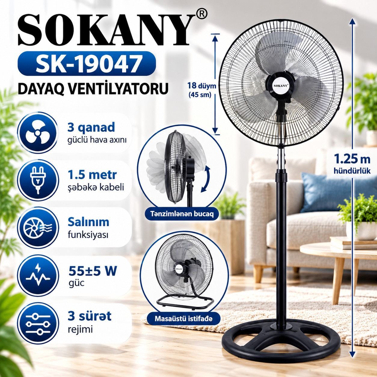 Ventilyator Sokany SK-19047