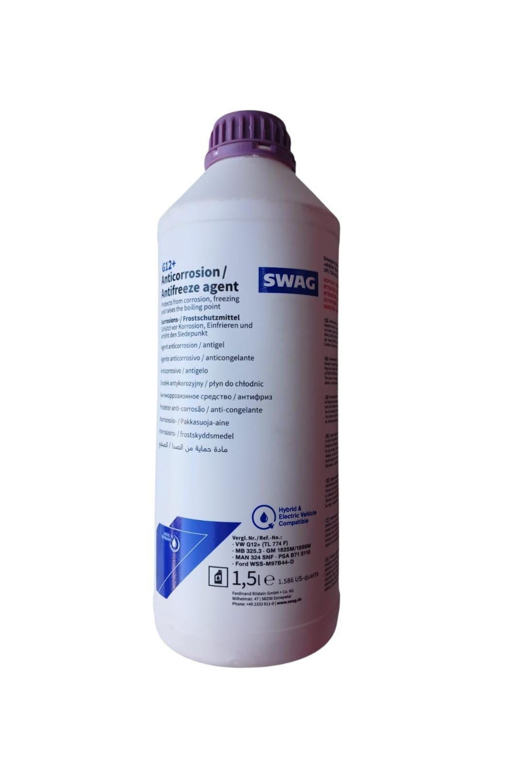 Antifriz Swag, Konsentrat, G12+, 1.5 L