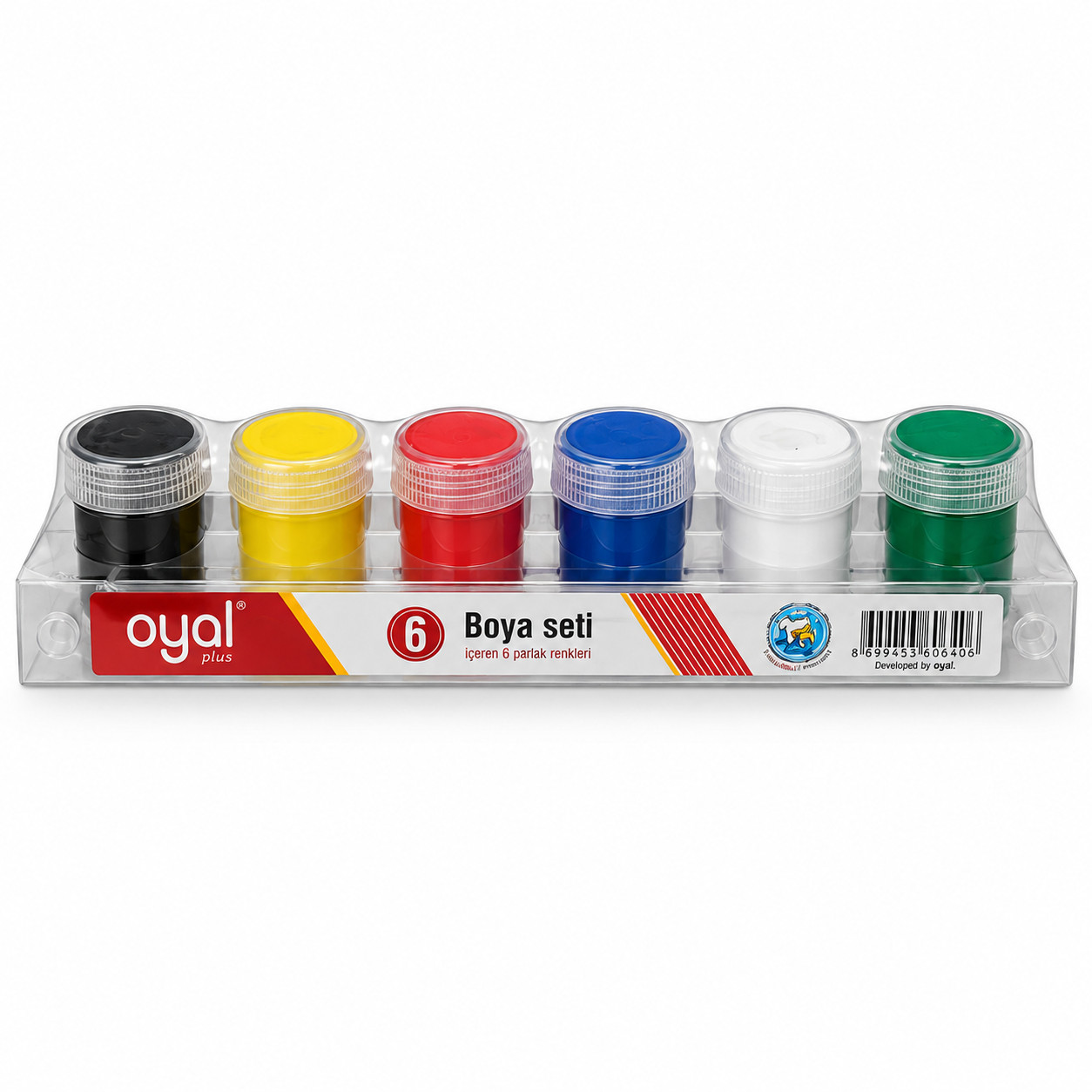 Quaş Oyal i-540, 20 ml, 6 rəng, Parlaq rənglər, Fırça ilə