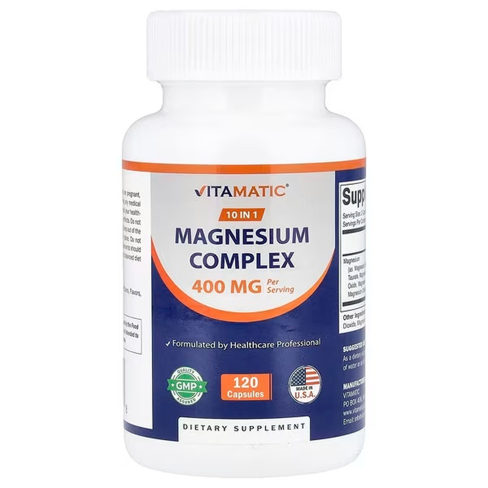 Qida əlavəsi Vitamatic Magnesium Complex 400 mg, 120 kapsul